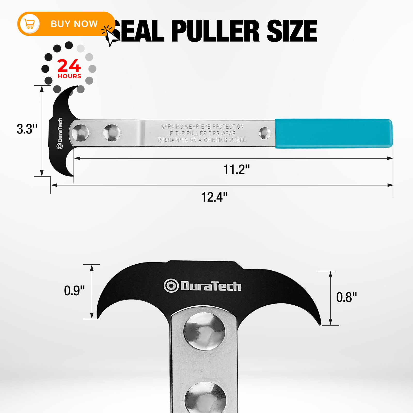 DURATECH Seal Puller, Removal Tool with Heat-Treated Steel, Blue