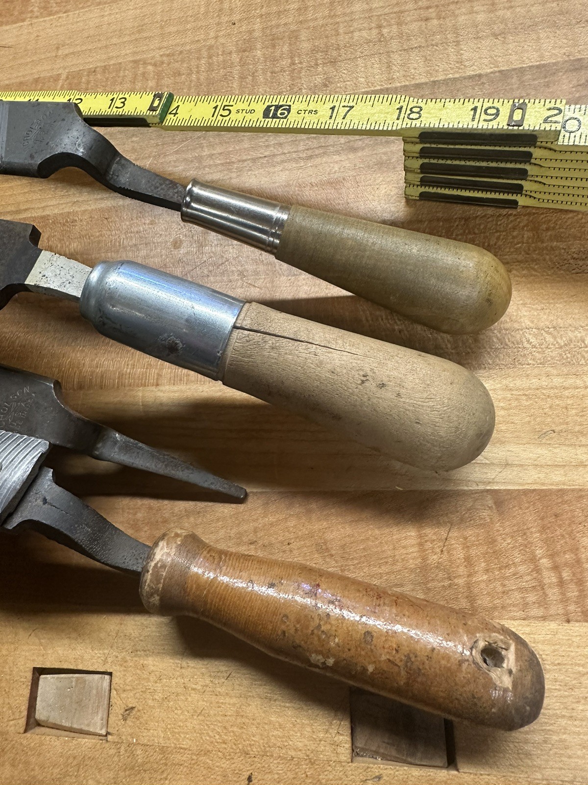 (4) Lot Nicholson Heller USA Bodifile 14”auto body Tool file lot Dent Ding Rasp