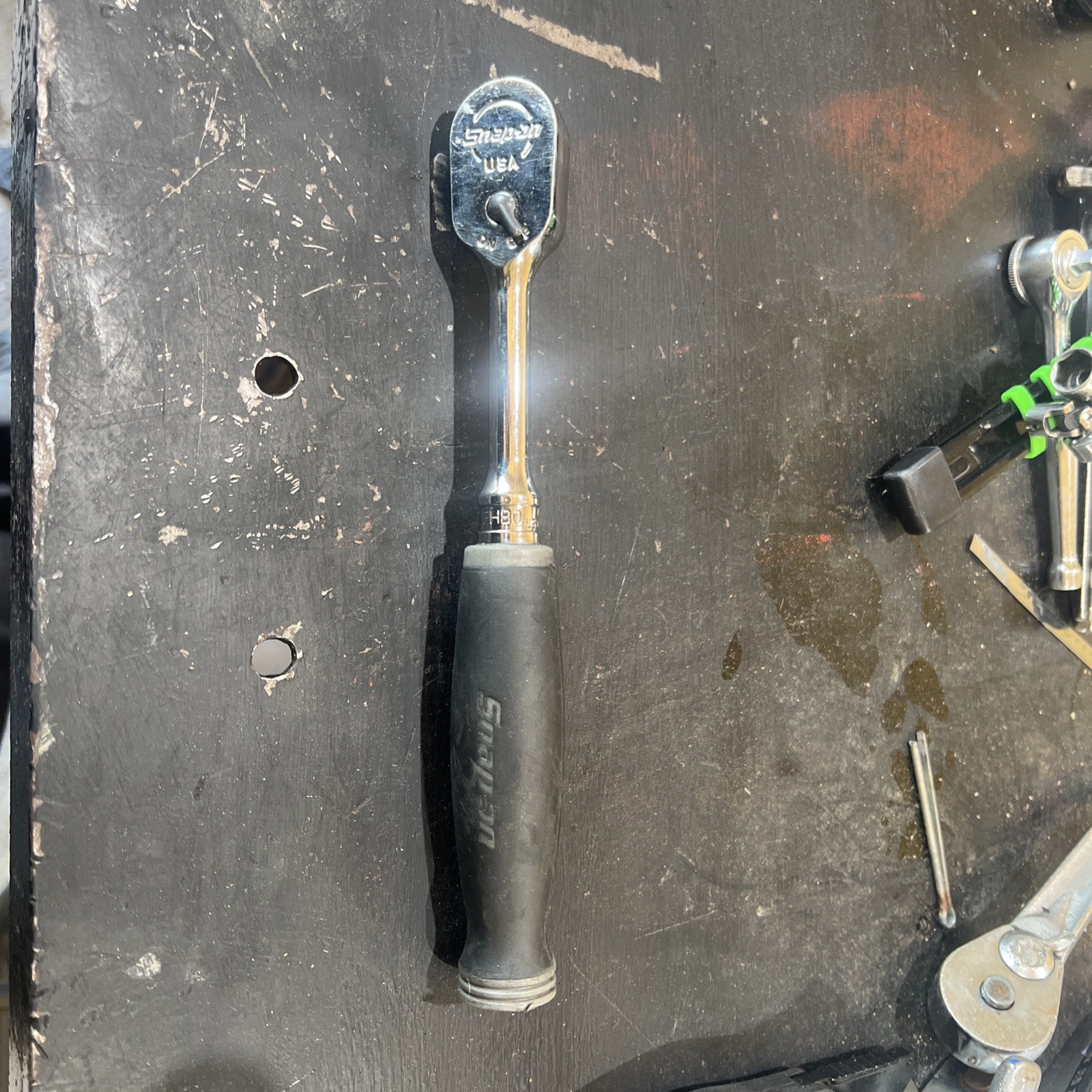Snap-on FH80DT 3/8″ Drive DARK TITANIUM Soft Grip Ratchet [Used]