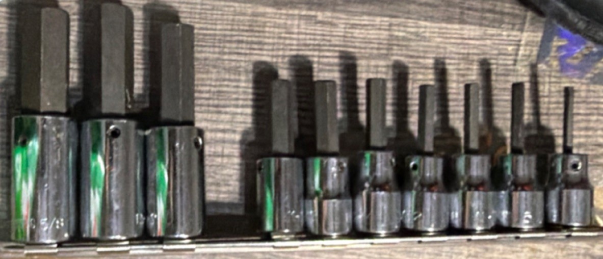 NOS Armstrong USA 10pc Mixed Drive SAE Hex Bit Socket Set 15-430 – NEVER USED