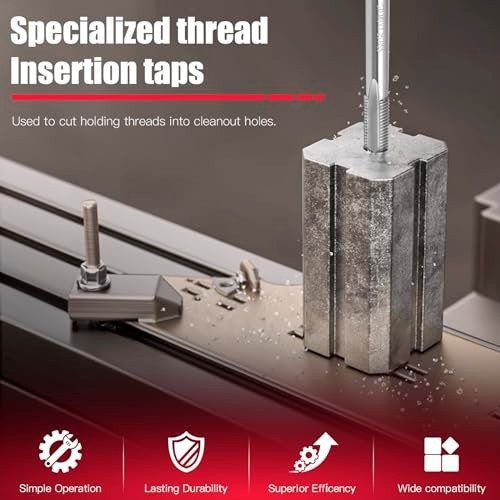 Metric & SAE Thread Repair Kit 262 Pc – M5 M6 M8 M10 M12 & 1/4″ to 1/2″ with Gau