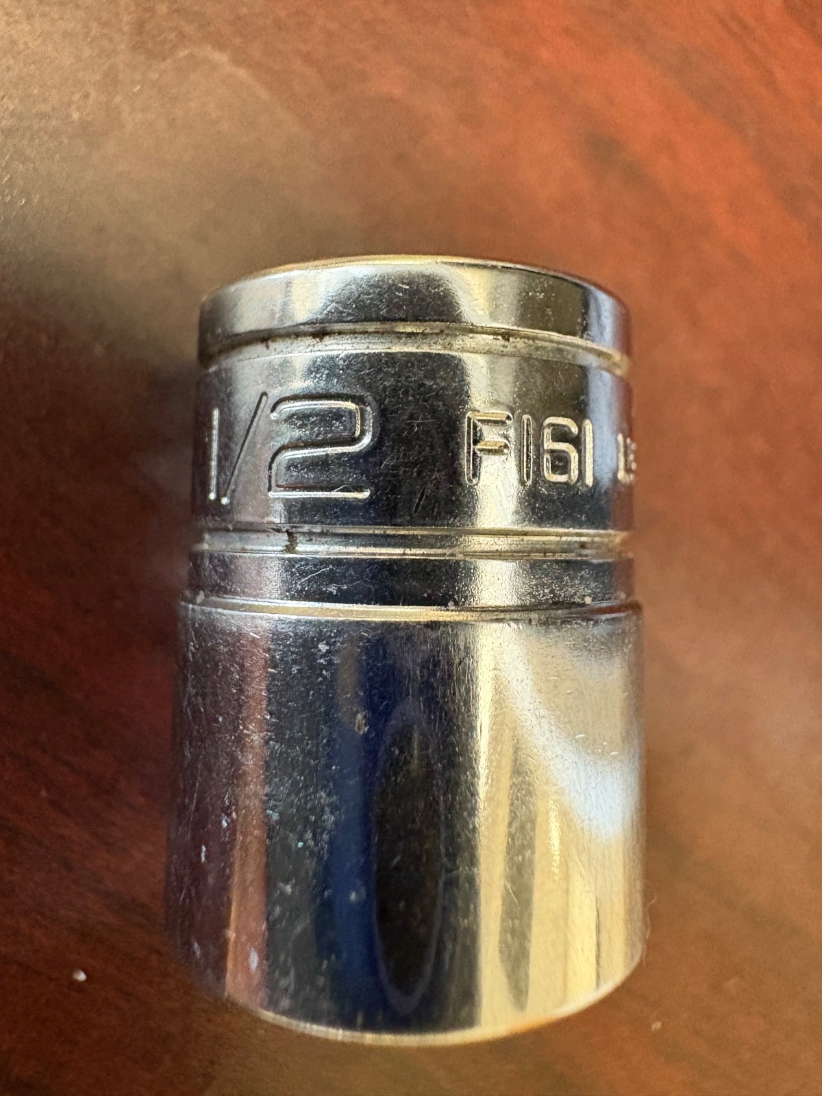Snap On 1/2″ 3/8″ Drive 6 Point F161 Shallow Chrome Socket