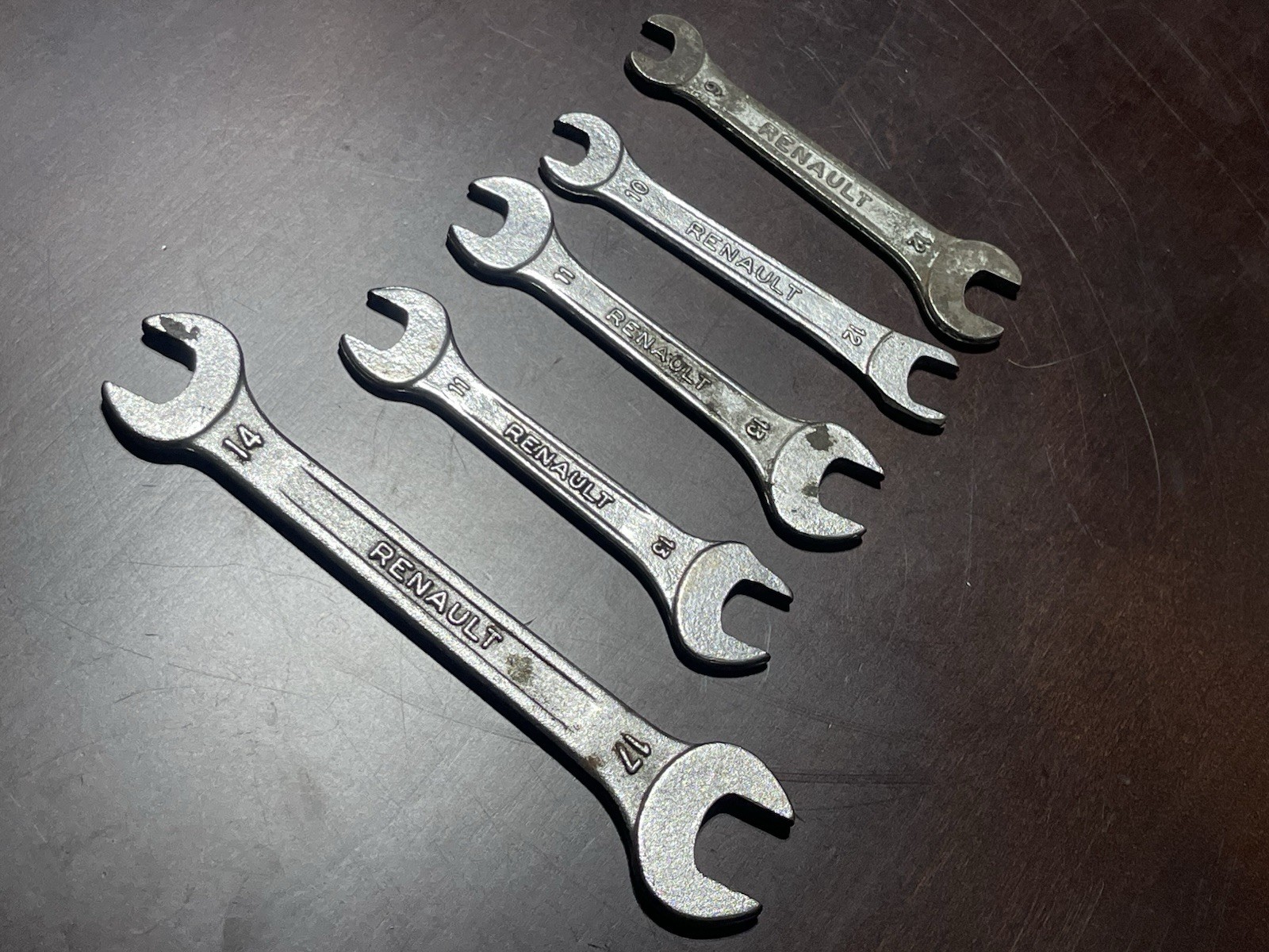 Renault Metric Wrench Lot (17 – 14, 13 – 11, 12 – 10, 12-9)Made in France 1970’s