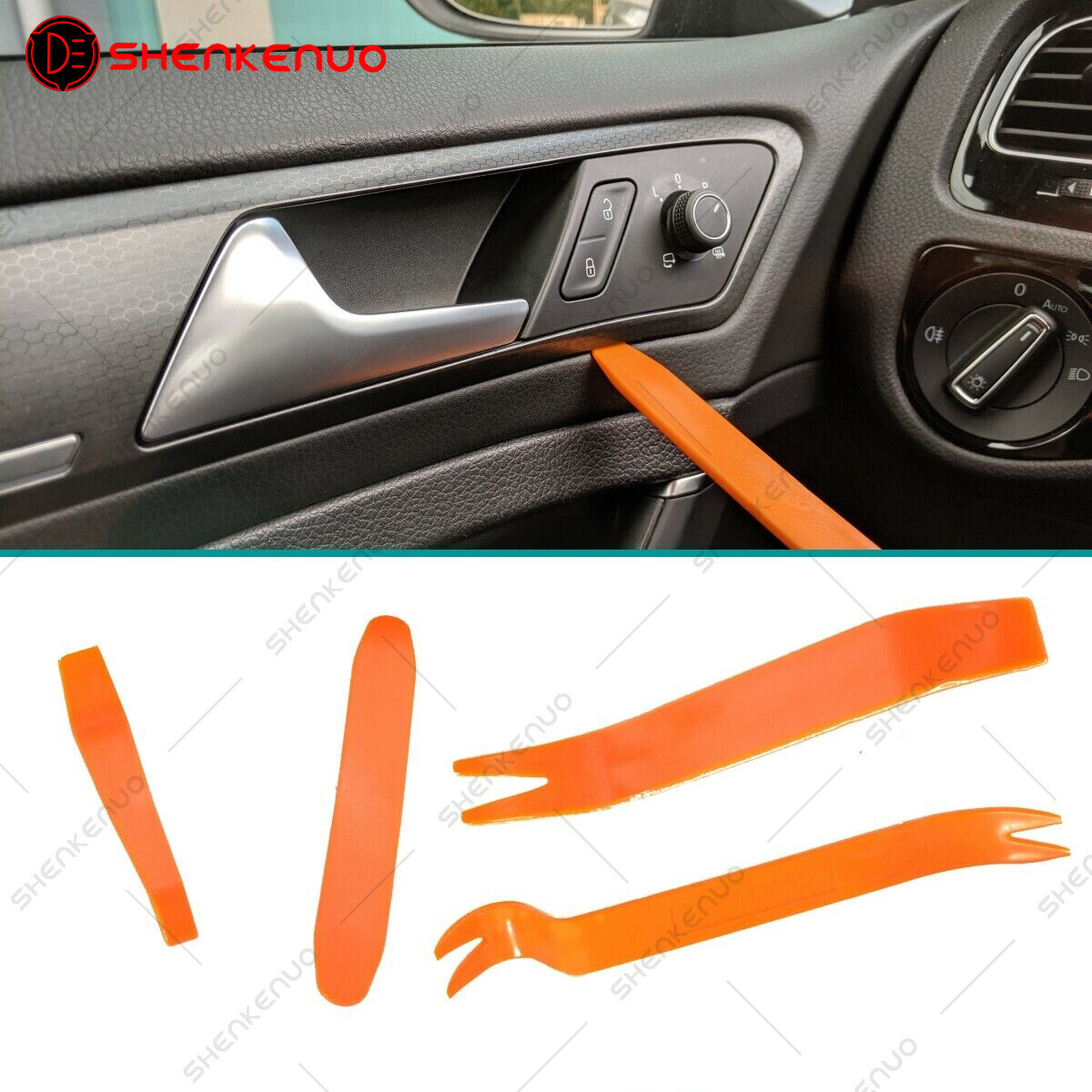 4PCS Auto Car Radio Door Clip Panel Trim Dash Audio Removal Installer Pry Tools