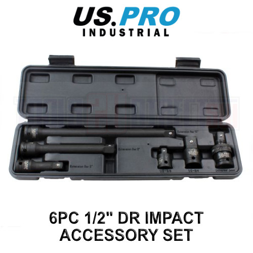 US PRO INDUSTRIAL 1/2″ Drive Impact Accessory Set Extension, Reducer, UJ, Wobble