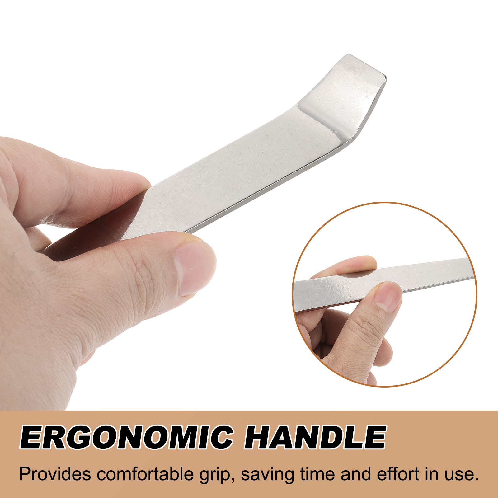 Car Trim Removal Tool 7″ Auto Clip Lifter Pry Bar Tools Silver,
