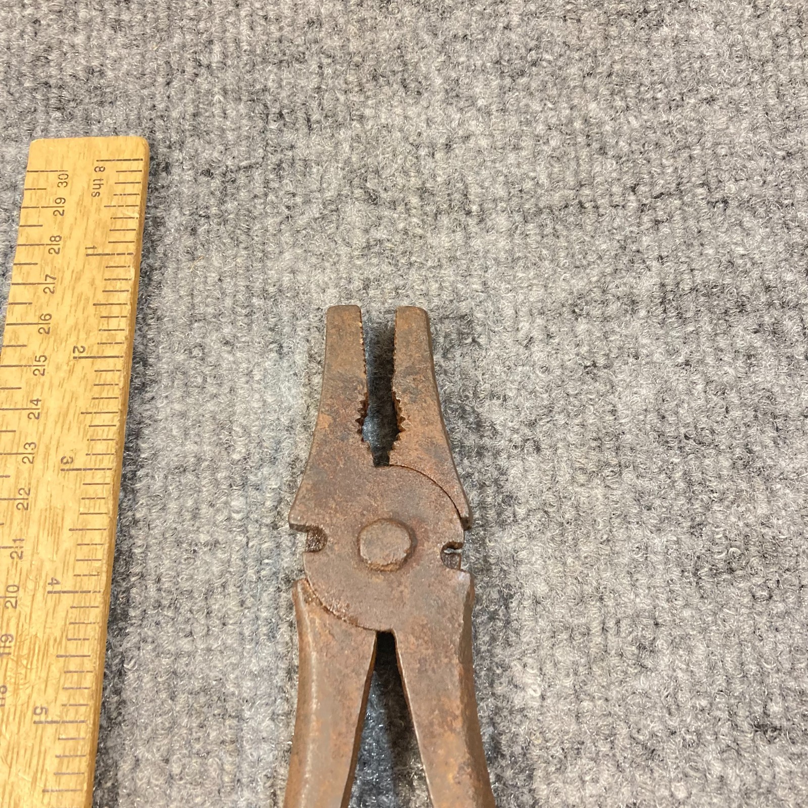 Vintage Hand Forged Pliers Wire Cutting Square Face Heavy Duty USA