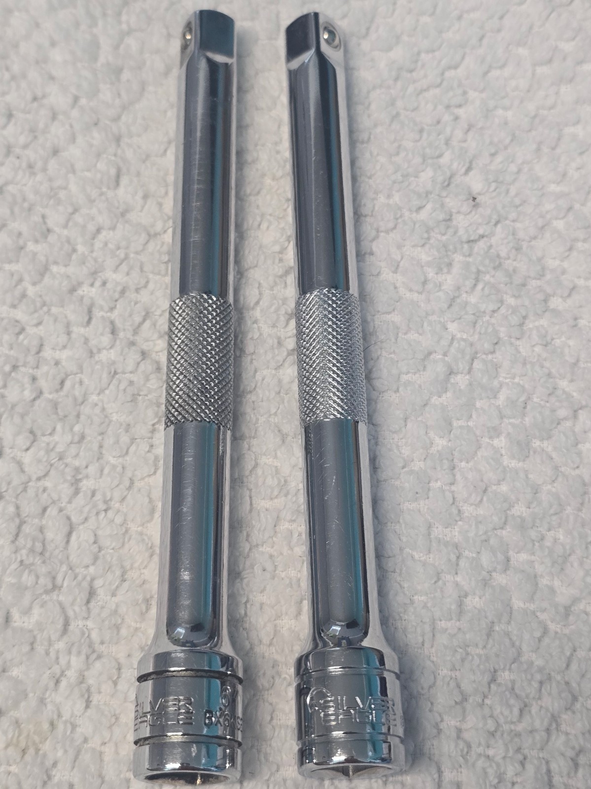 2pk Matco Tools Silver Eagle 3/8″ Drive 6″ Knurled Extension SAE 4 Point BX6KSE