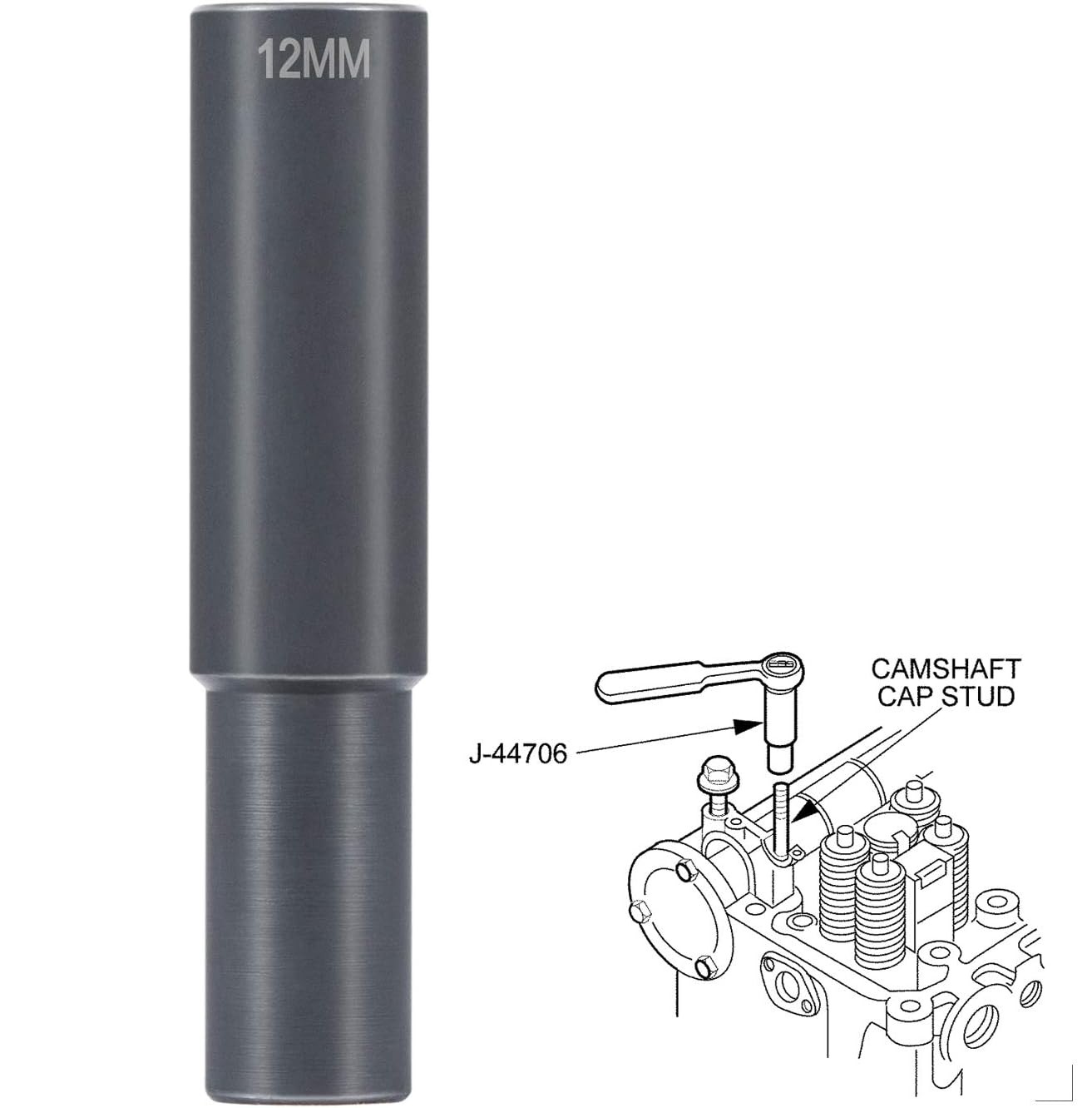 12MM Rocker Arm Shaft Socket J-44706 J-36003-A Fit For Detroit 60 Series Engine