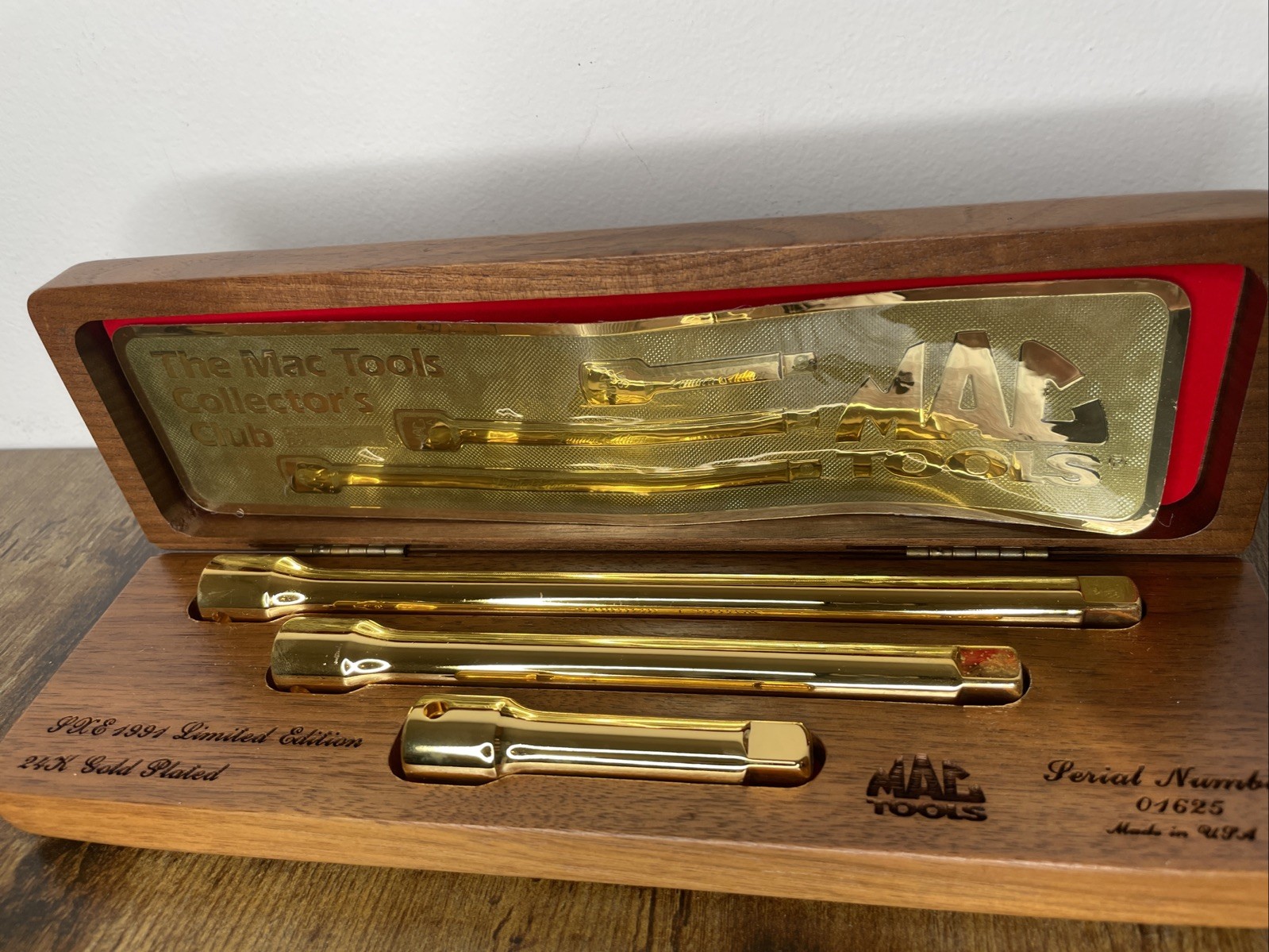 1991 Mac Tool Socket Extension Gold Plated Collector Club