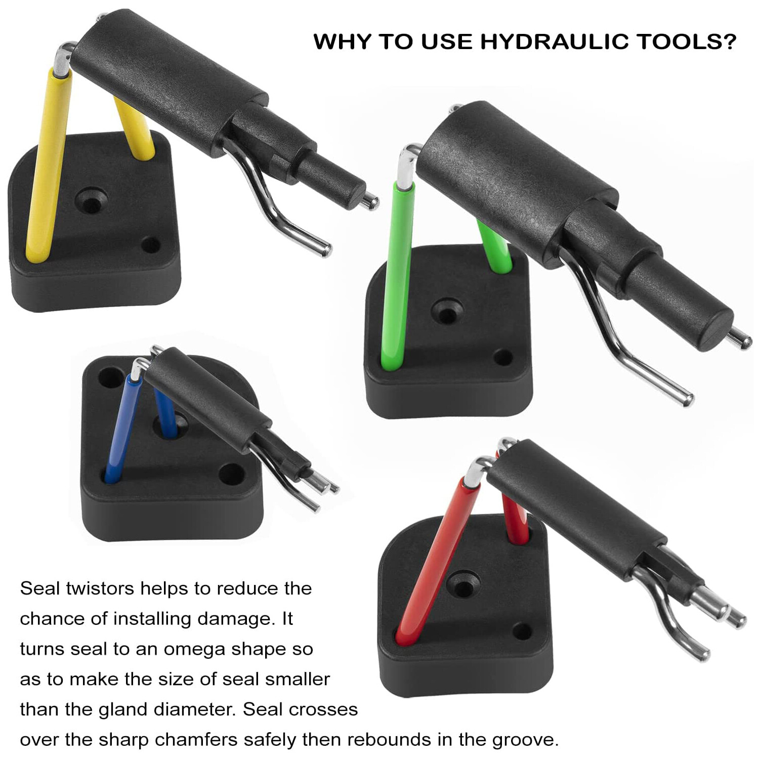 Rod Seal Install Set Hydraulic U-Cup Twistor Installation Tools Kits (6pcs/Set)