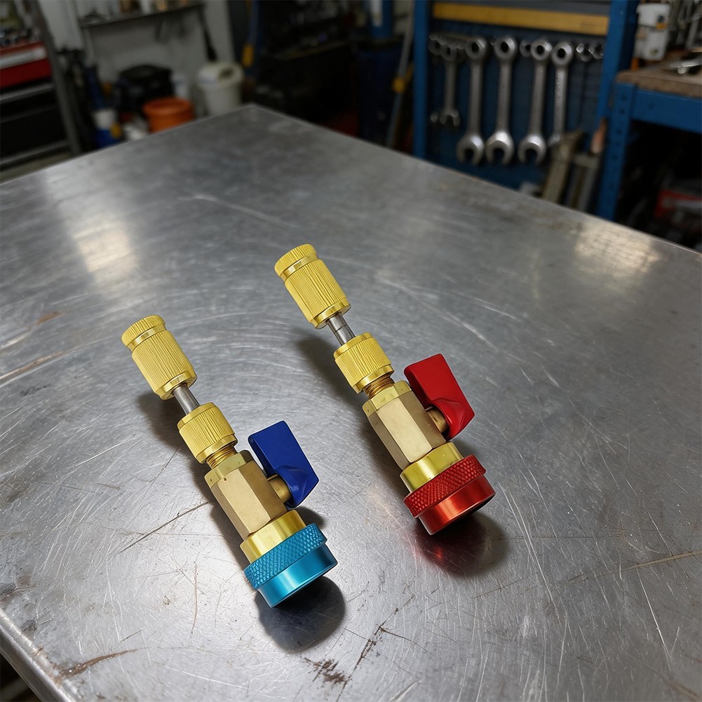 R134a Compatible Valve Core Remover with Stainless Steel Rod and Brass Housing