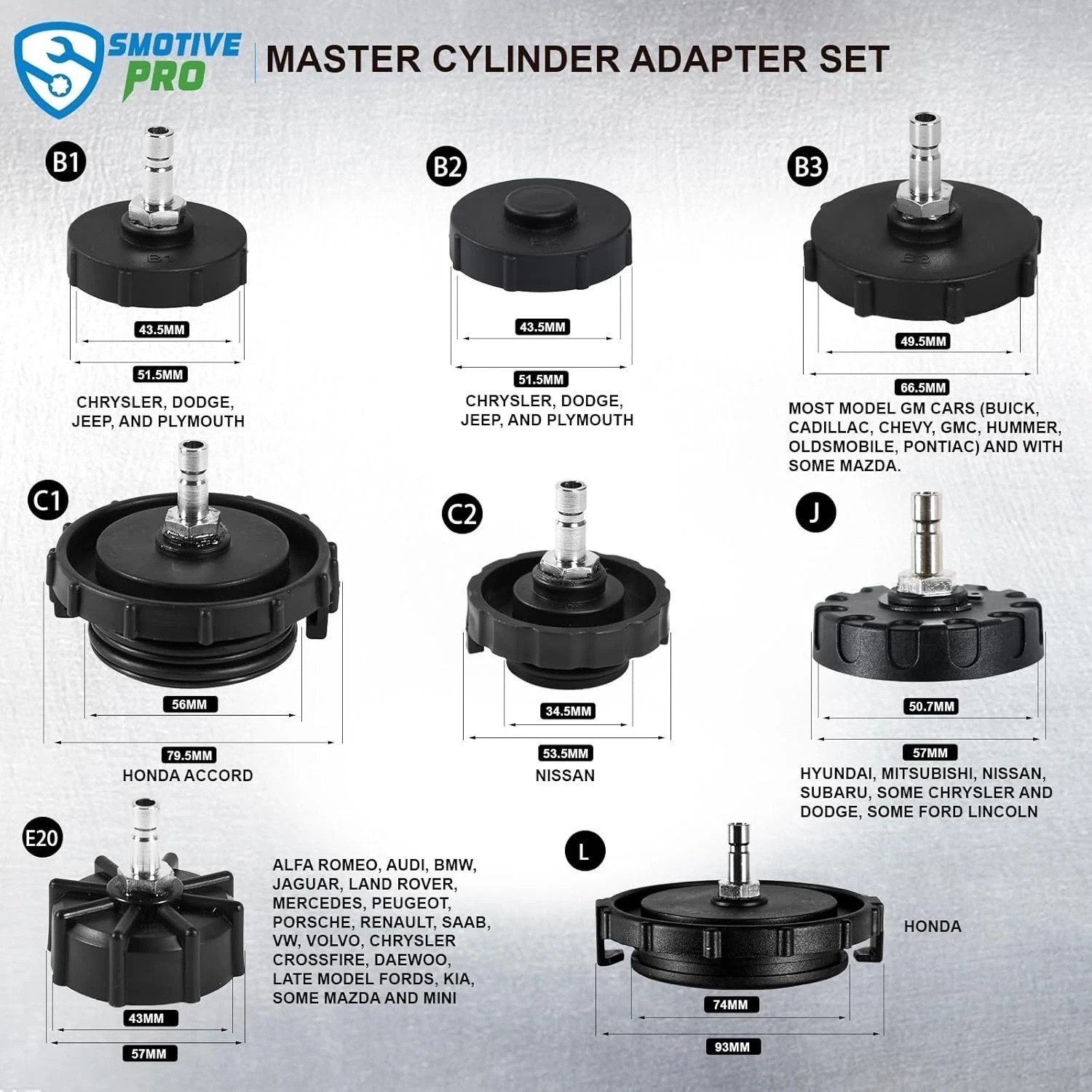 Comprehensive Brake Master Cylinder Bleeder Kit – 12 Adapters for Most Vehicles