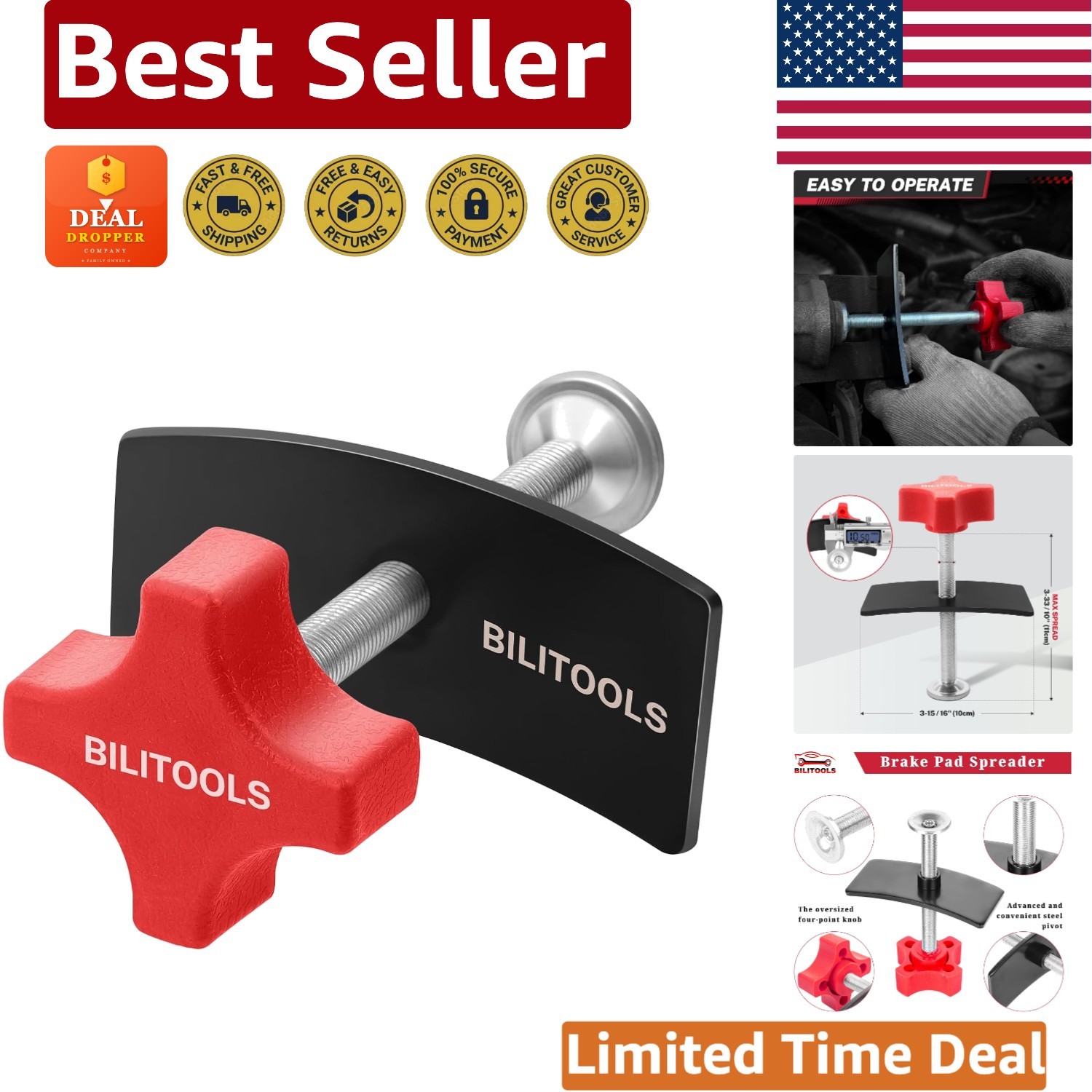 Durable Alloy Steel Brake Tool with Brake Pad Spreader for Reliable Performance