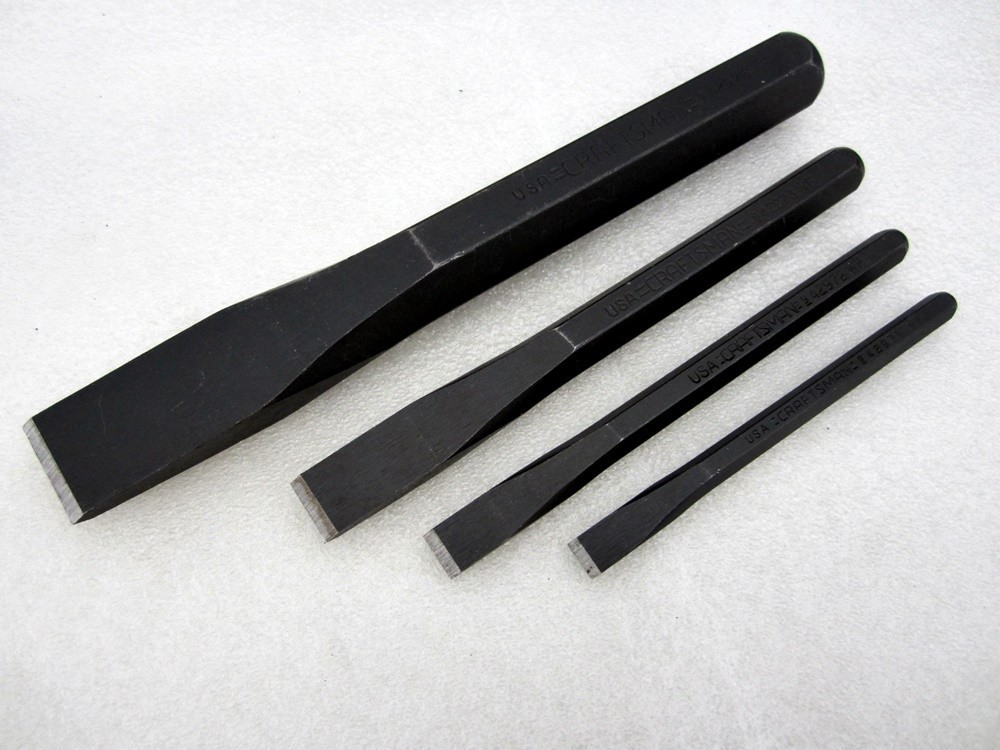 Vintage Craftsman 13pc Punch & Chisel Set Black Oxide WF Made in USA