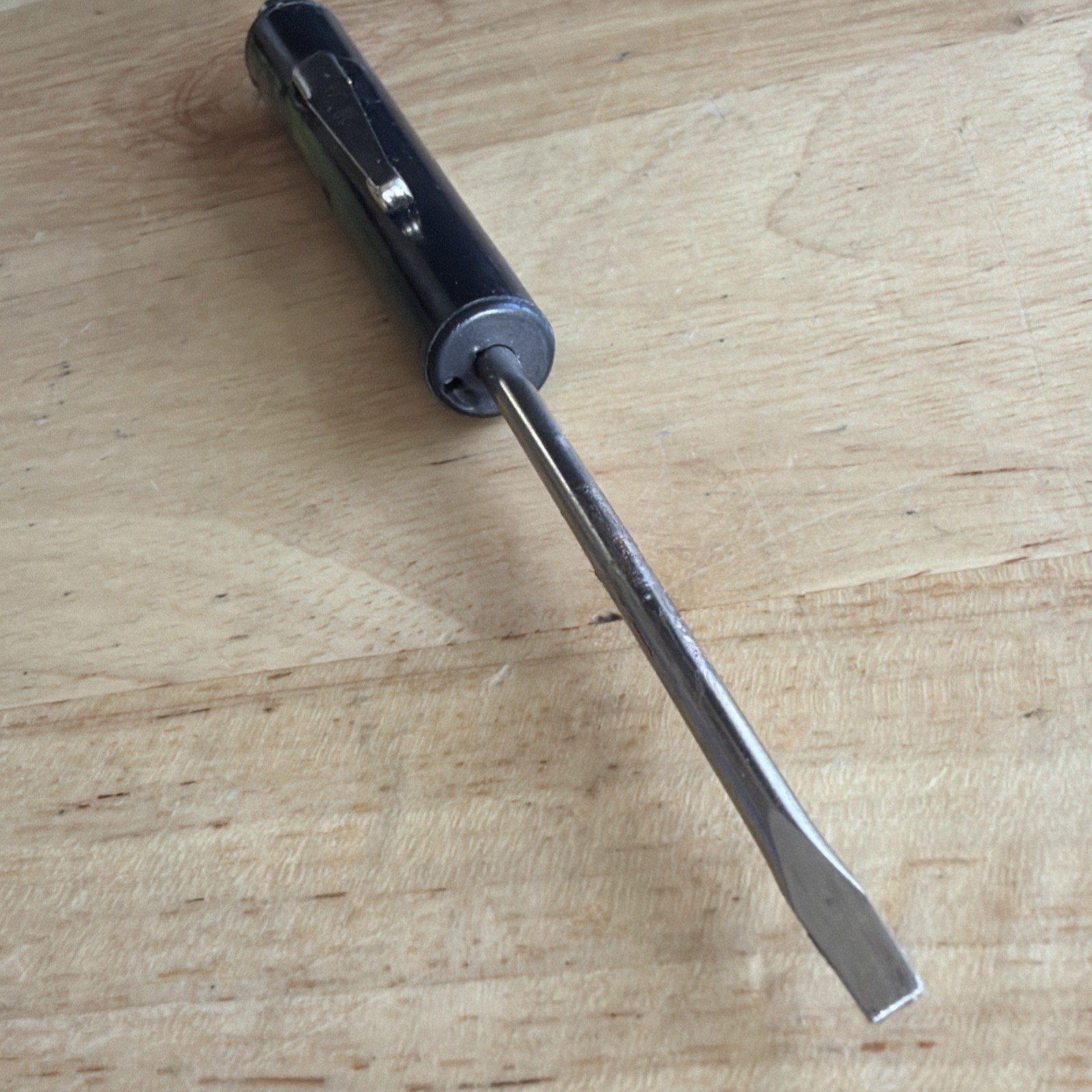 Matco Tools Mini Pocket Magnetic Flat Slotted Screwdriver Black Promo