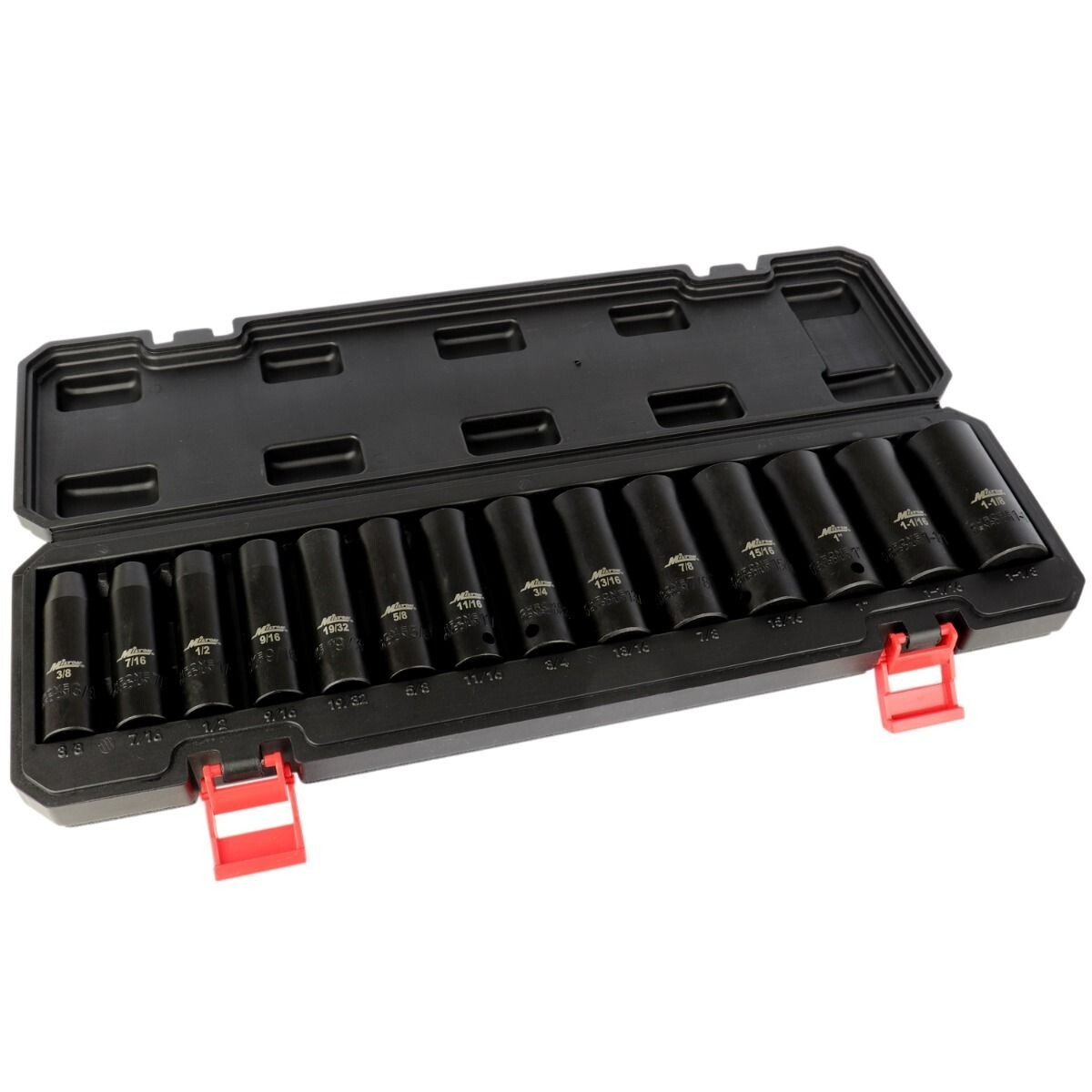 Milton® 14-Pc. 1/2” Drive Deep 3/8 to 1-1/8″ SAE Impact Socket Set