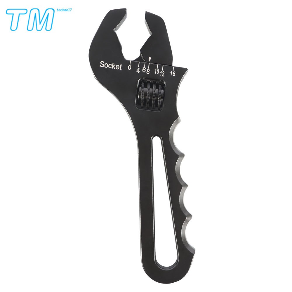 Aluminum 3AN 4AN-16AN Adjustable Wrench Tool Spanner For Hose End Fitting Black