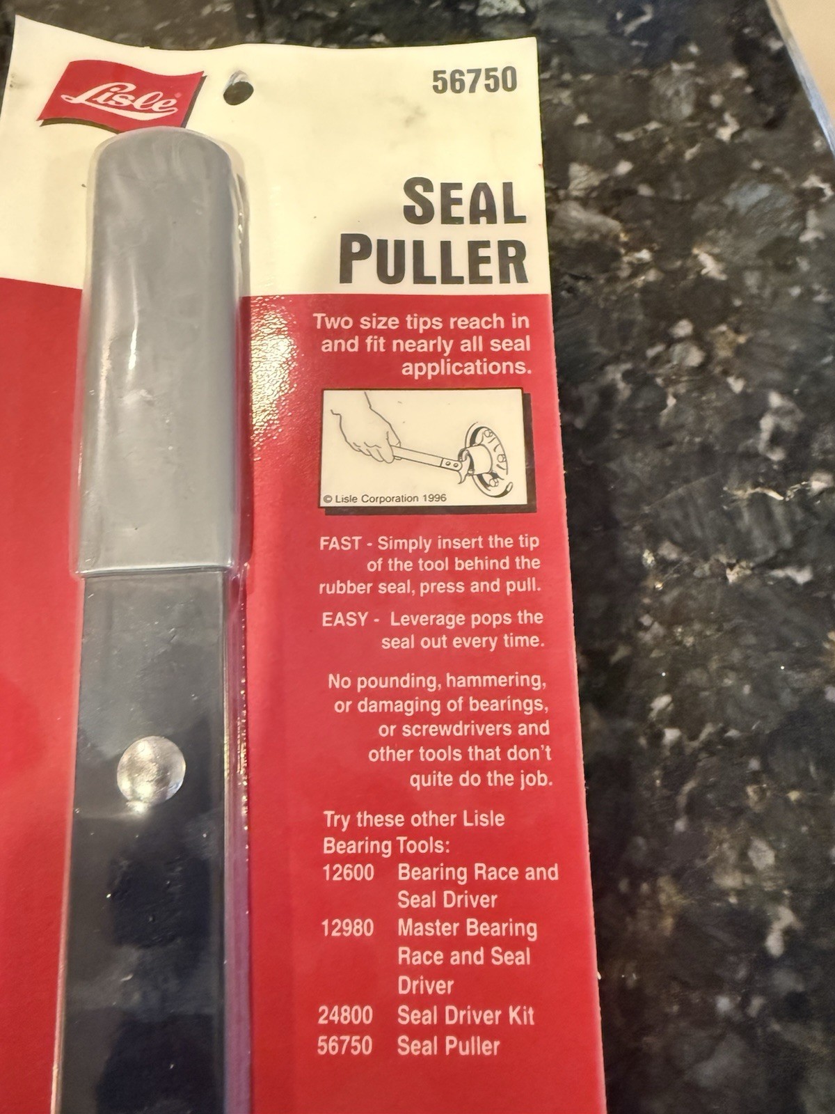 NEW Lisle SEAL PULLER Part # 56750 Made In The USA (NOS) Excellent Condition