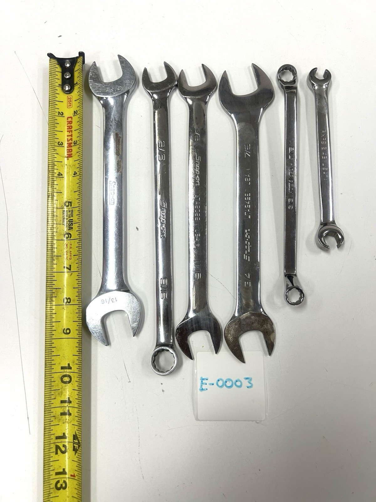 E-0003 Snap-on Fairmount SAE Wrench Lot OEX18B LTAB48 LTA2022 XDHFM810A USA