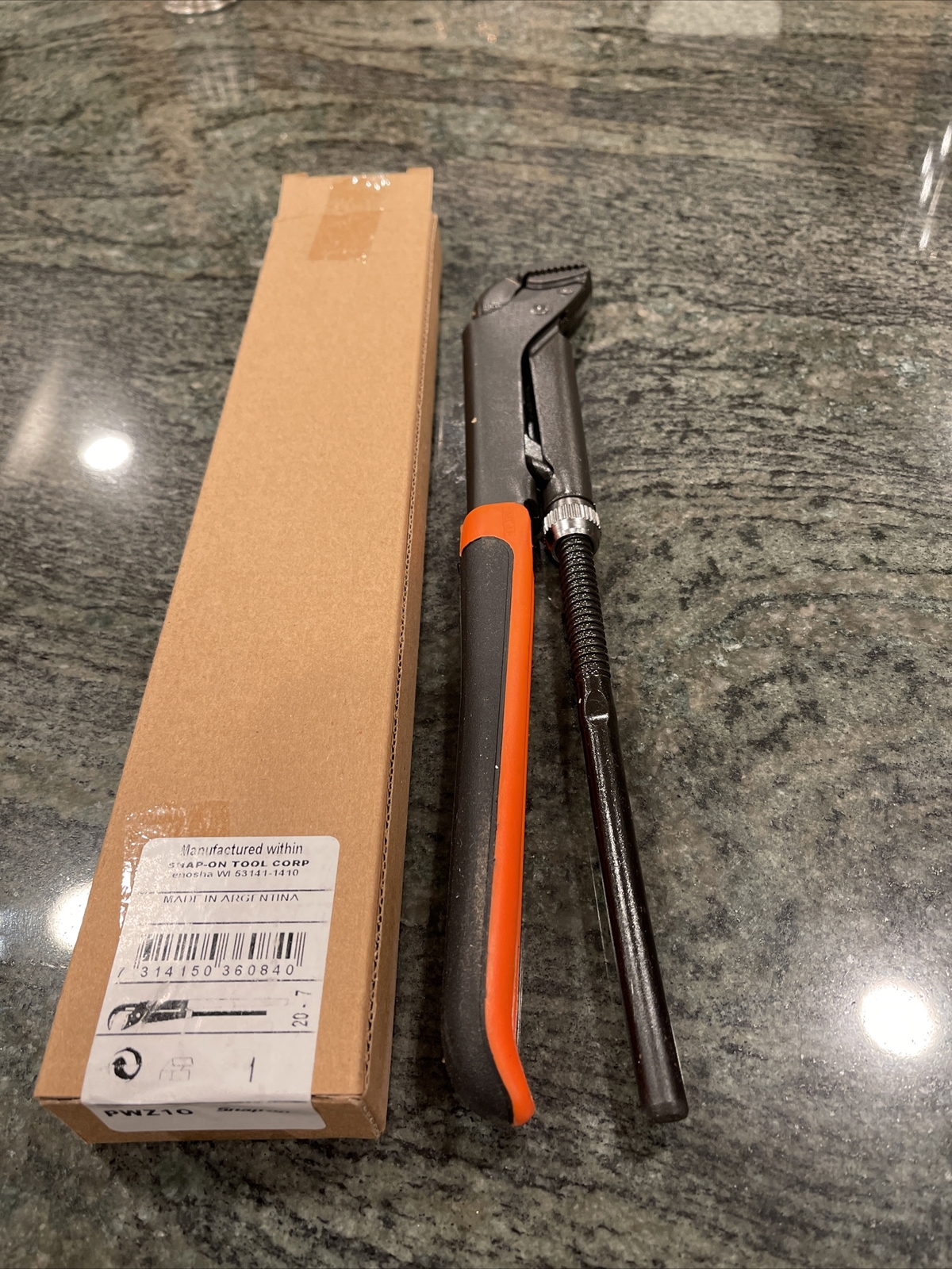 Snap On pwz1o 12-5/8” plier wrench in orange