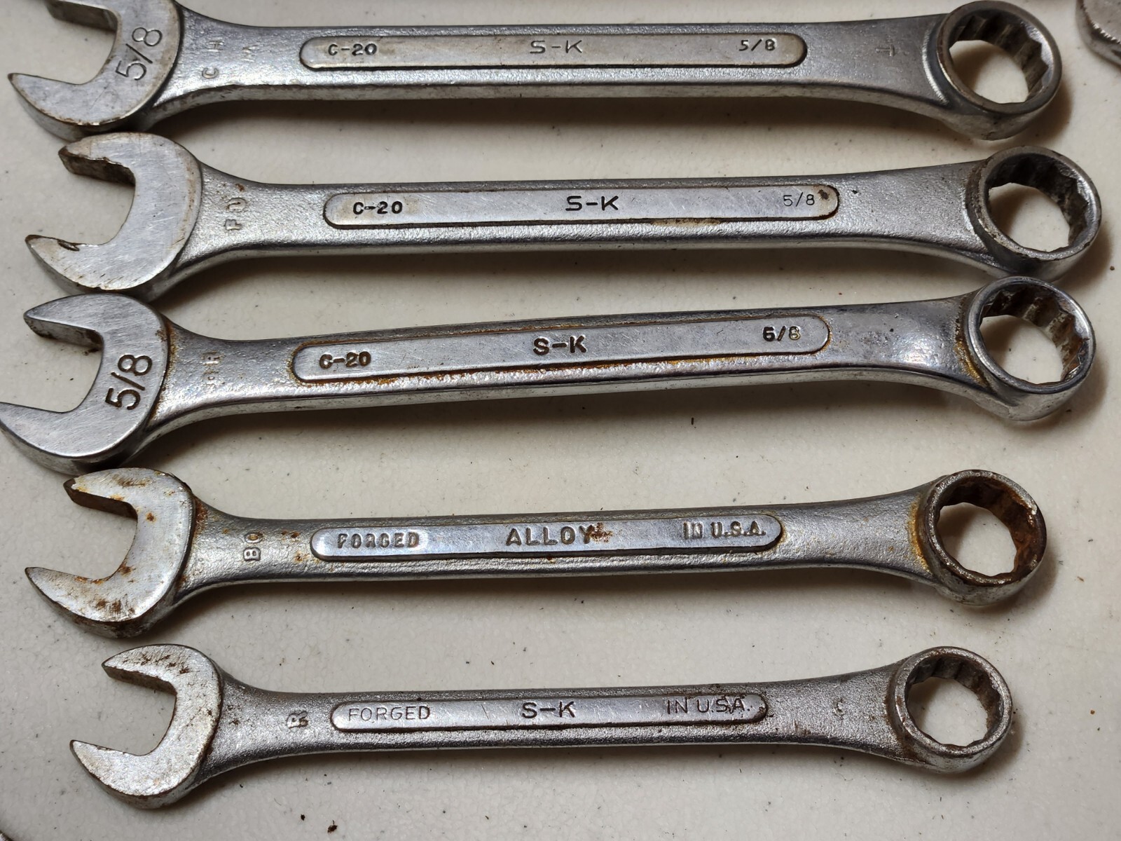 SK S-K Lectrolite 1 1/16″ 11/16″ 5/8″ 9/16″ 1/2″ 7/8″ 13/16″ 10 Wrenches Lot USA