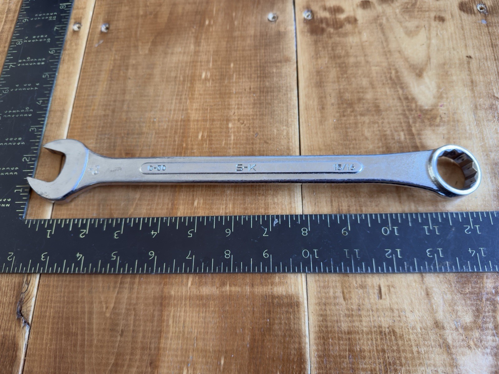 S-K Wayne C30 Combination Wrench 15/16″ Inch Alloy 12 Point Made In USA