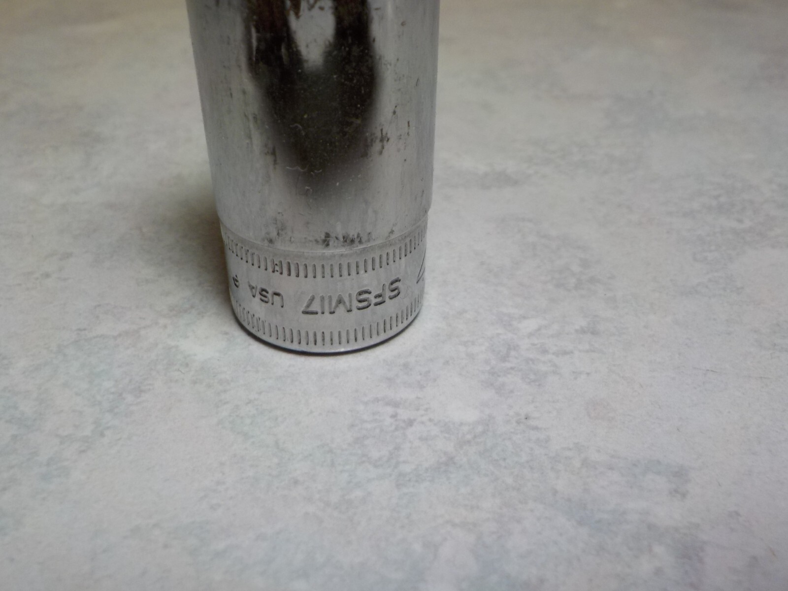 Snap-On 3/8″ drive 17 mm 6 point Deep Chrome Socket SFSM17 #876