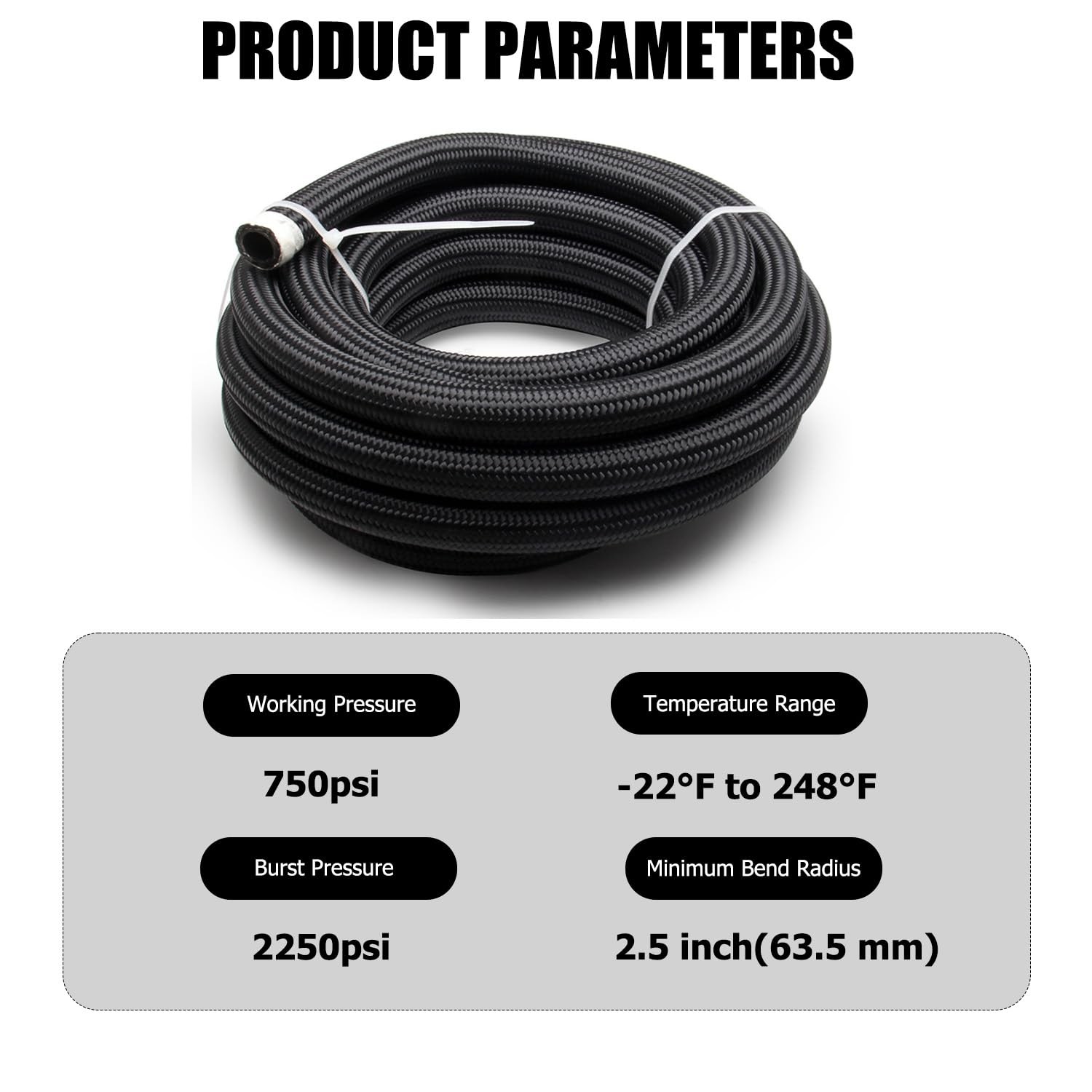 Universal 4AN/6AN/8AN/10AN Fuel Line CPE Fuel Hose 3/10/16/2…