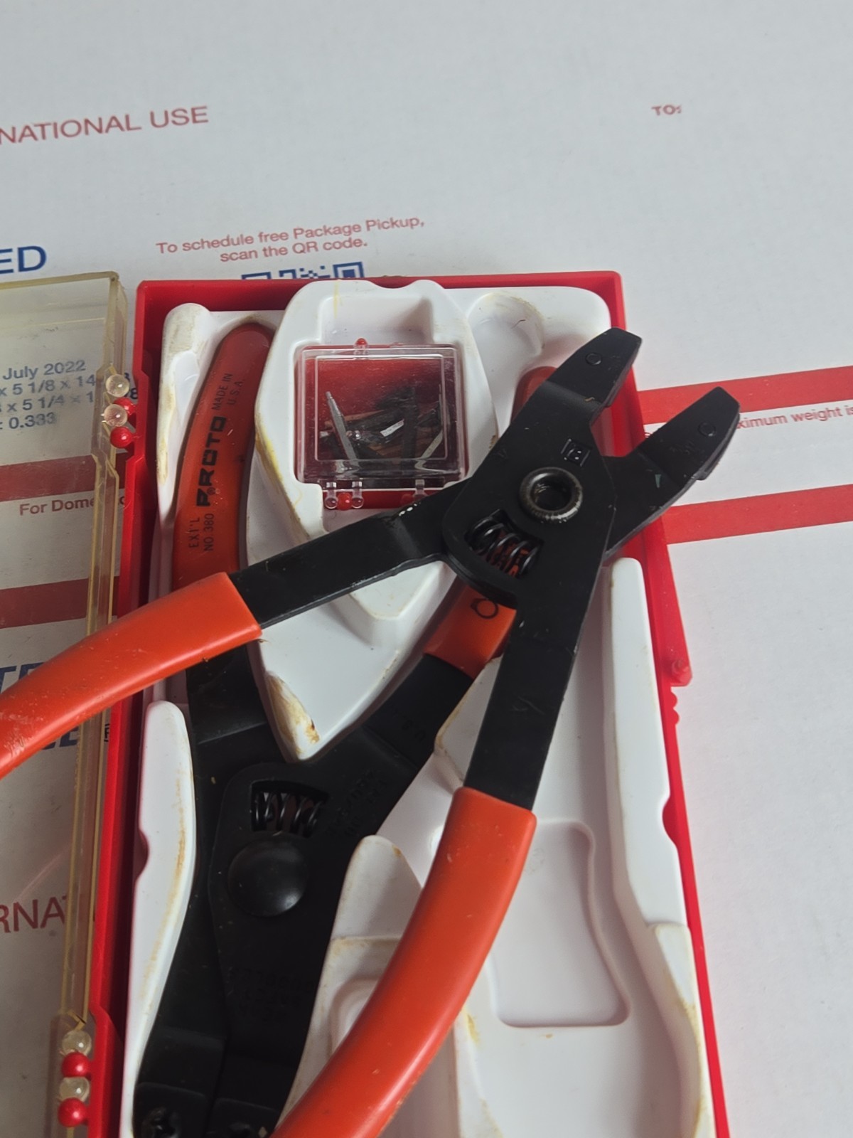 Proto Tools No.380 Retaining Ring Pliers Set Internal & External Made in USA