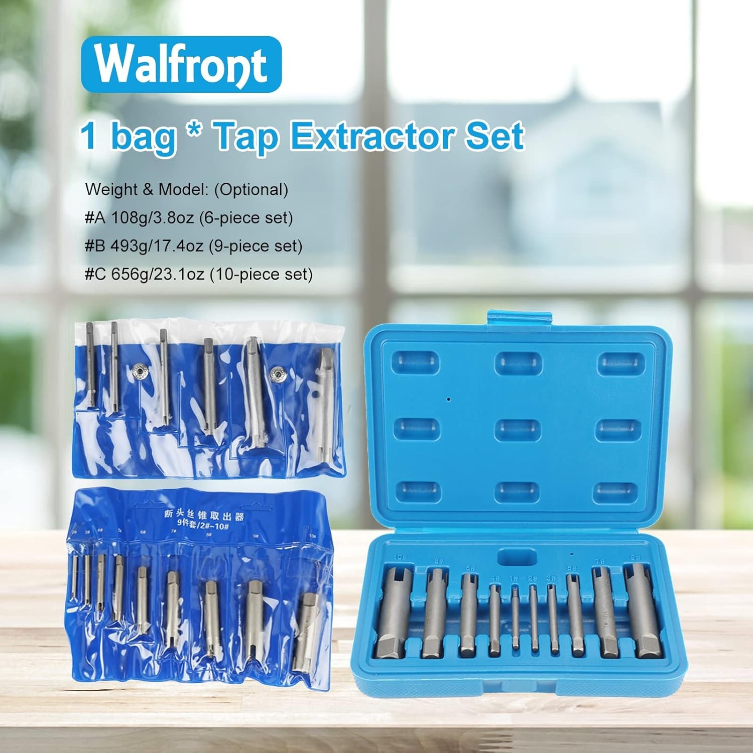 10 Pcs Tap Extractor Set Broken Head Screw Remover Steel Tool…