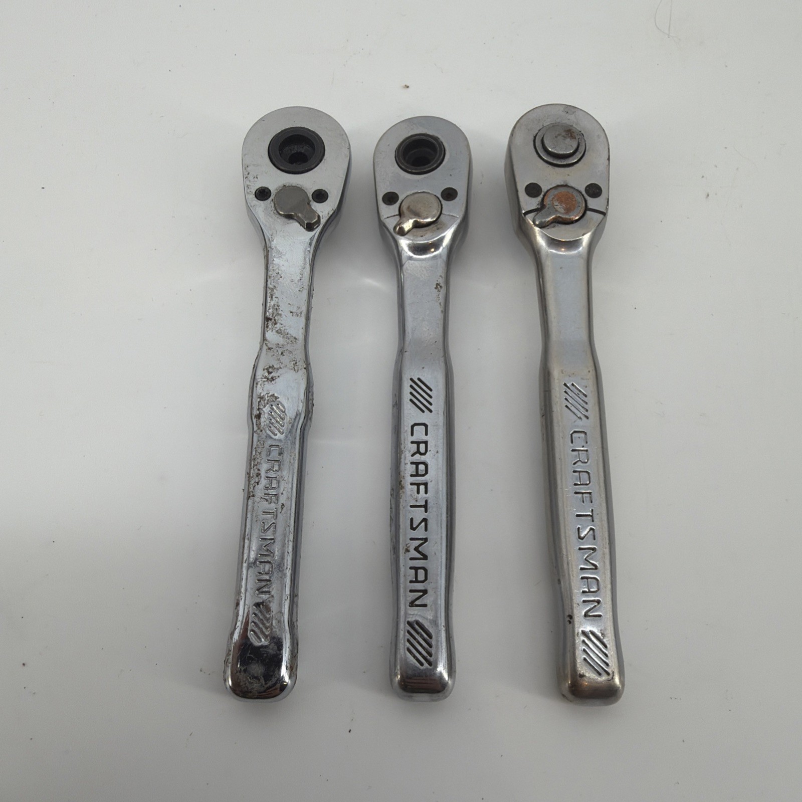 Lot of 3 – 1/4″ drive Ratchets for REPAIR Craftsman, Warranty Eligible Exchange