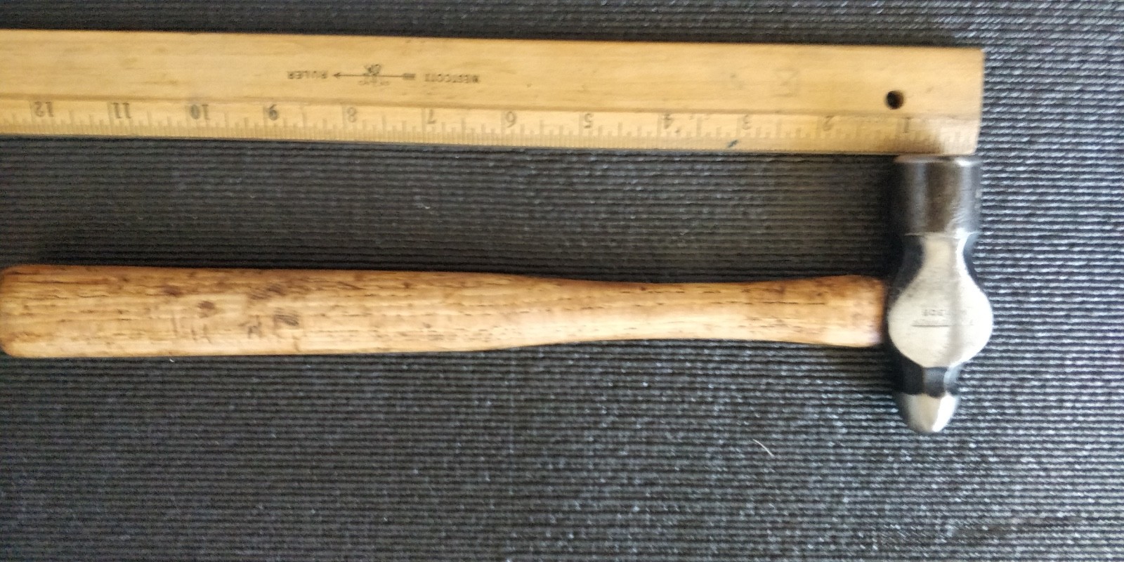 Vintage True Temper No. 1308 Ball Peen Hammer Made In USA