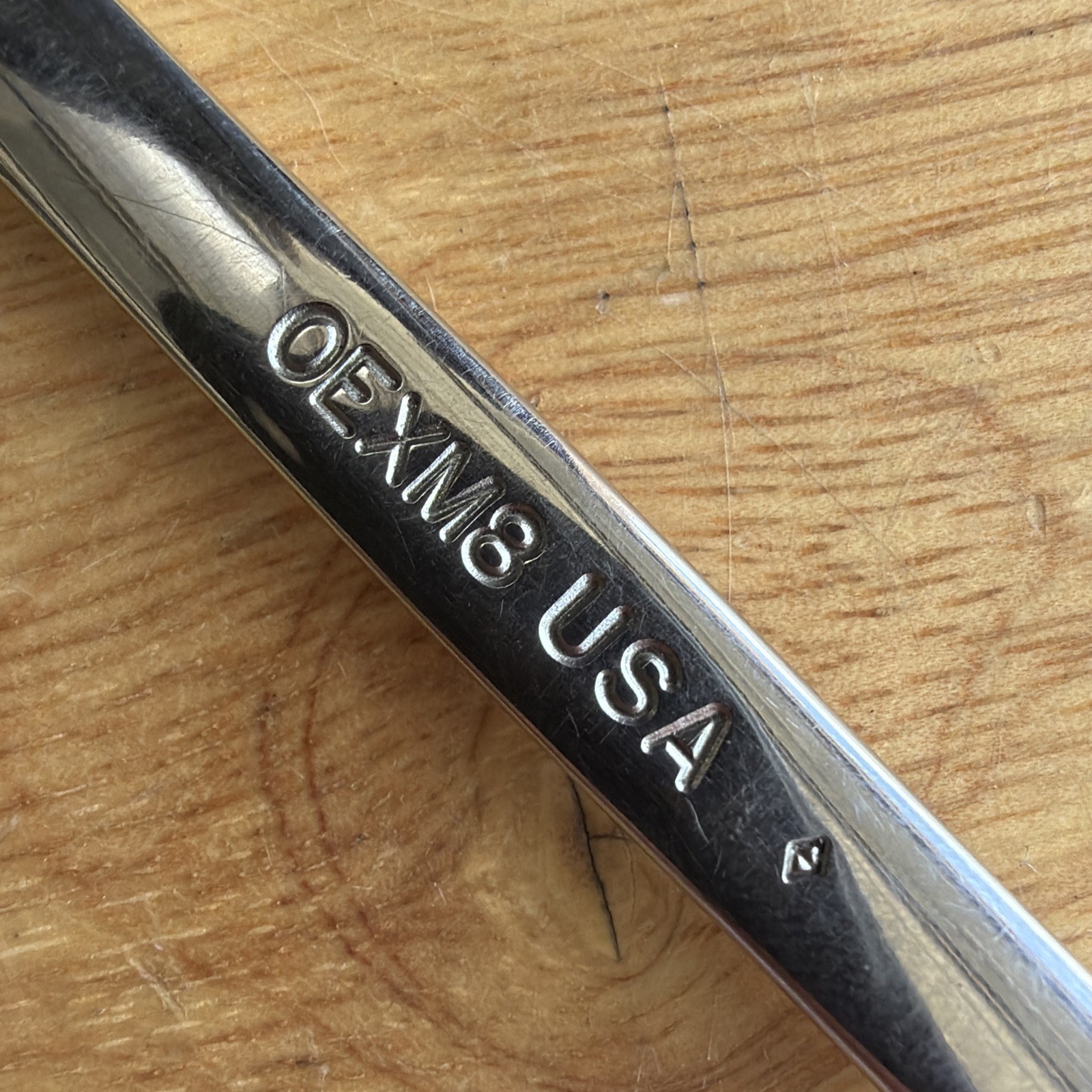 Snap On Tools 8mm Short Length Combination Wrench 12 Point OEXM8 Vtg USA