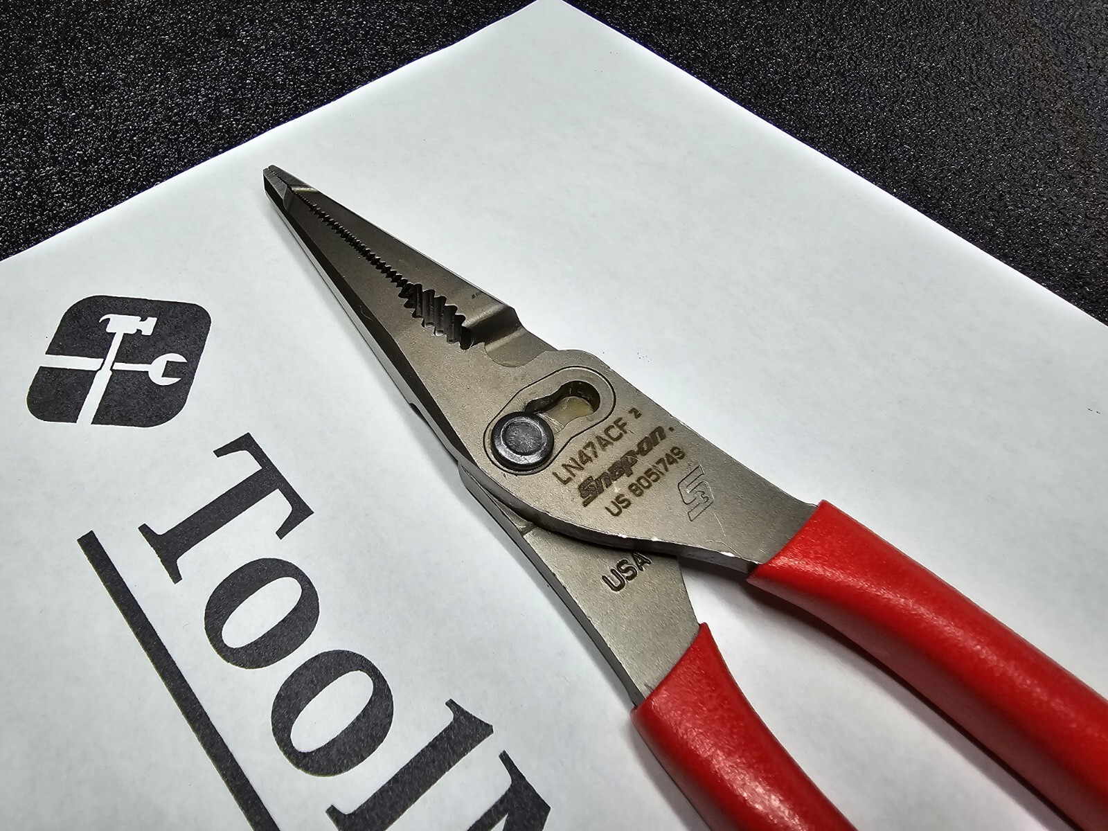 Snap-on Tools USA NEW 9″ Talon Grip Long Nose Slip Joint Pliers LN47ACF