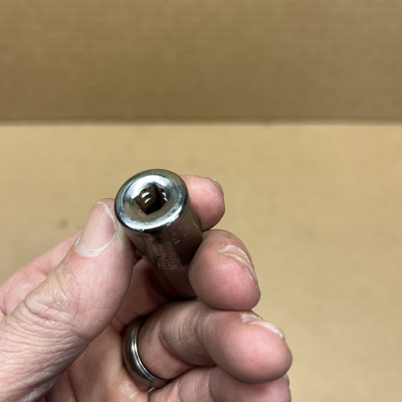 Vintage Craftsman USA 13mm 6 Point 1/4″ Drive Shallow Socket 43514 Inverted G1