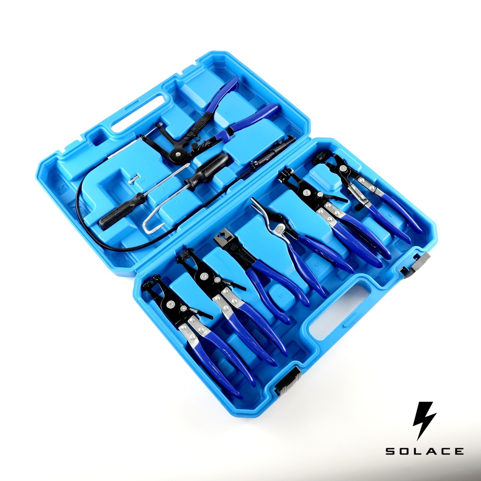 10Pcs Flexible Wire Hose Clamp Remover Pliers Fuel Water Oil Hose Repair Kit