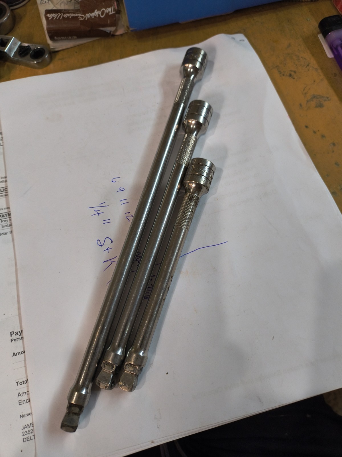 Snap-On Wobble Plus Socket Extension 3/8 By 6 8 And 10 In Long