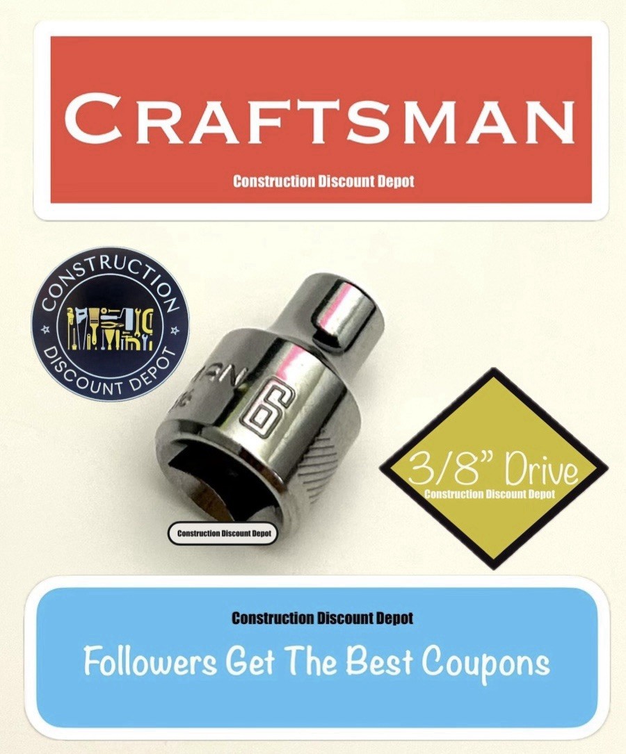 Craftsman 3/8″ Drive 6 Point Shallow Standard Metric Socket 6mm 6 MM CMMT43516
