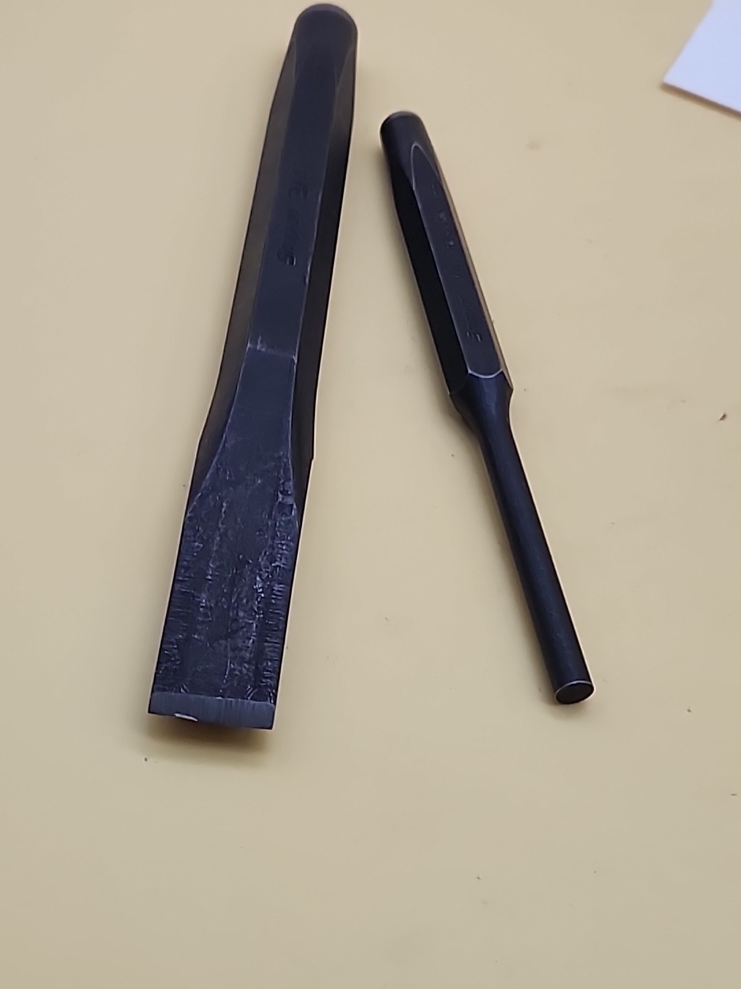 Snap-on Tools 7-1/4″ Length 3/4″ Flat Hand Chisel PPC824B+ PPC108A 1/4″ USA