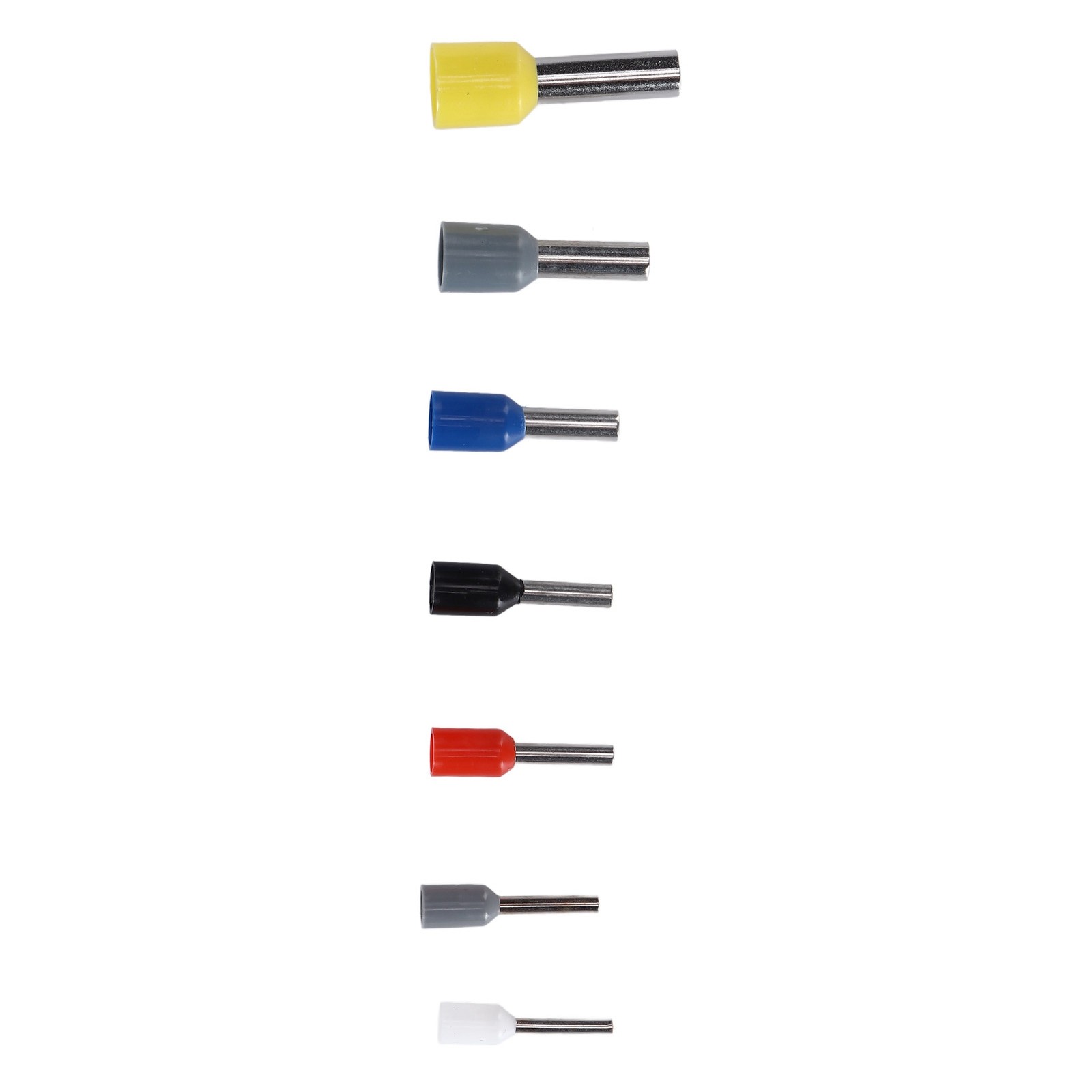 1900pcs Wire Ferrule Terminals Pin Type Copper Tin Plated 7 Sizes Insulated Cord
