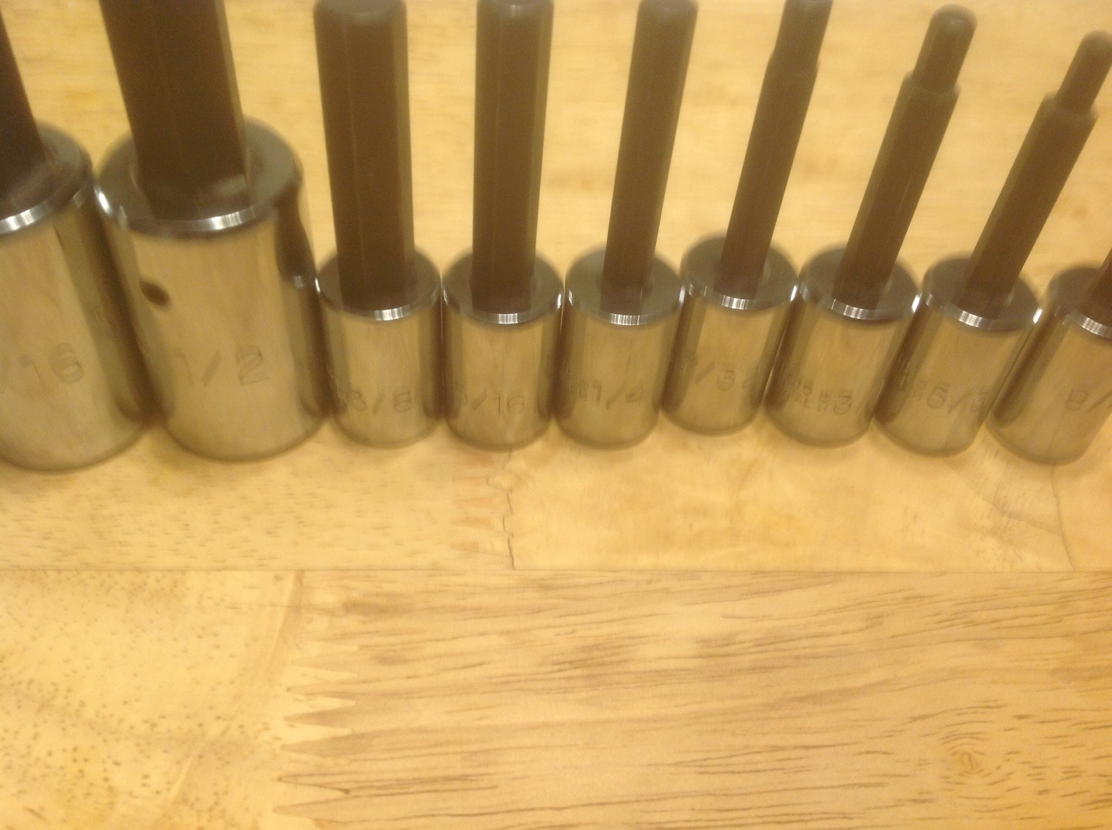 10 Pc. Proto Prof. Tools 1/2″ & 3/8″ Dr. Hex Socket Set 4990-1/8″ to 5441-5/8″
