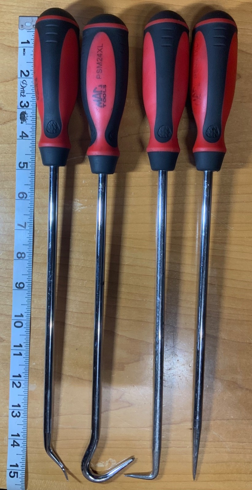 MAC Tools PSM4XL 4 Piece Macsimizer Long Pick Set USED