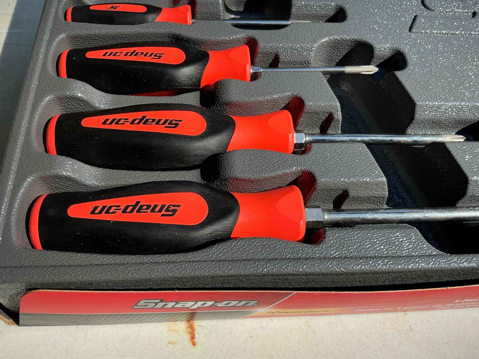 Snap-on Tools 10pc ORANGE Soft Grip Phillips & Flat Head Screwdriver Sets