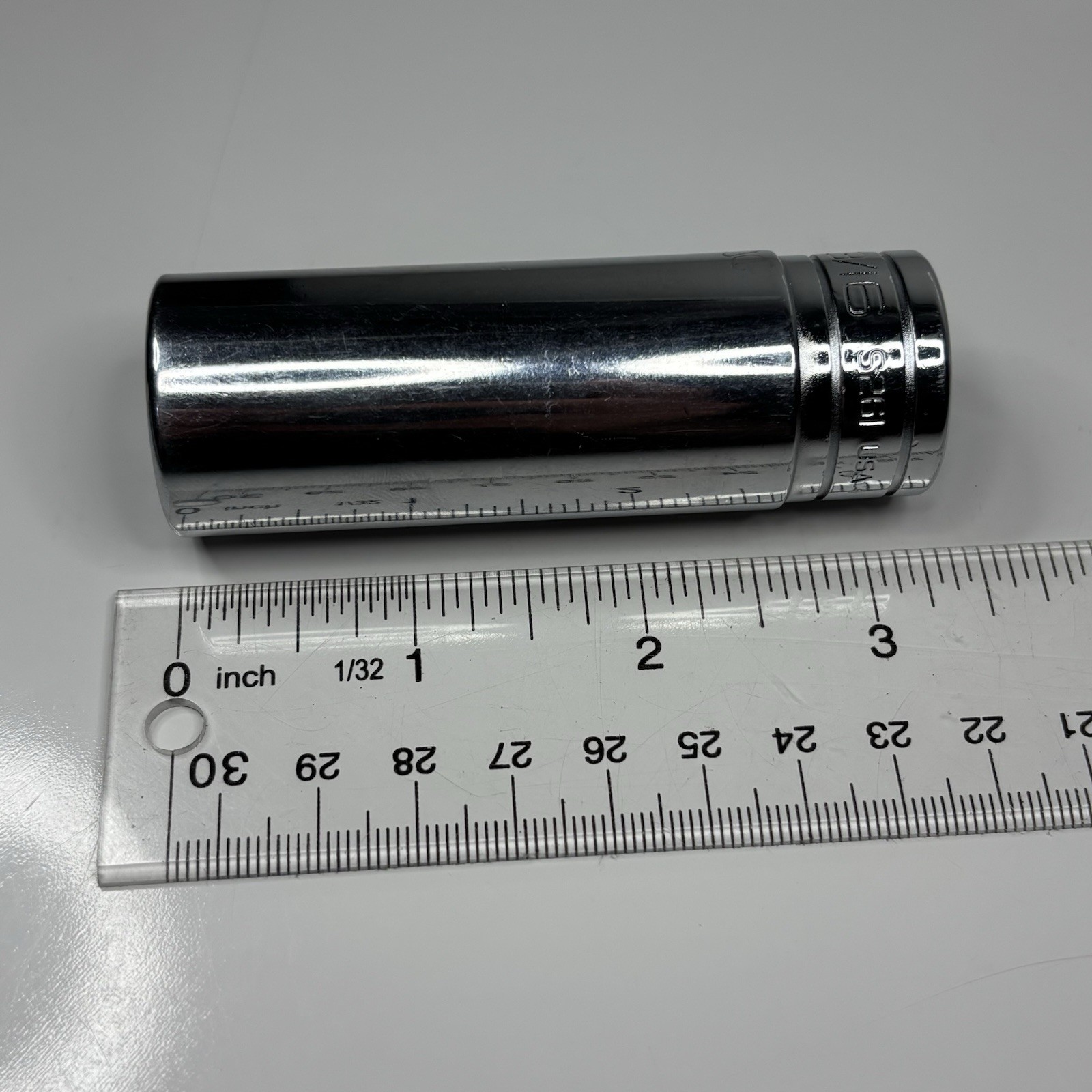 Snap On Tool S261 1/2 Dr 12Pt SAE 13/16 Flank Dr Deep Chrome Socket USA 1988