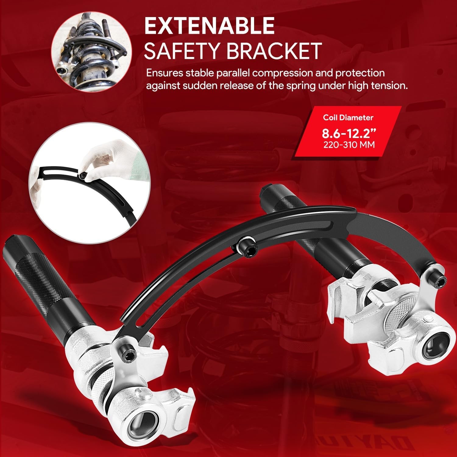 Coil Spring Compressor Tool Automotive Macpherson Strut Spring Shock Absorber