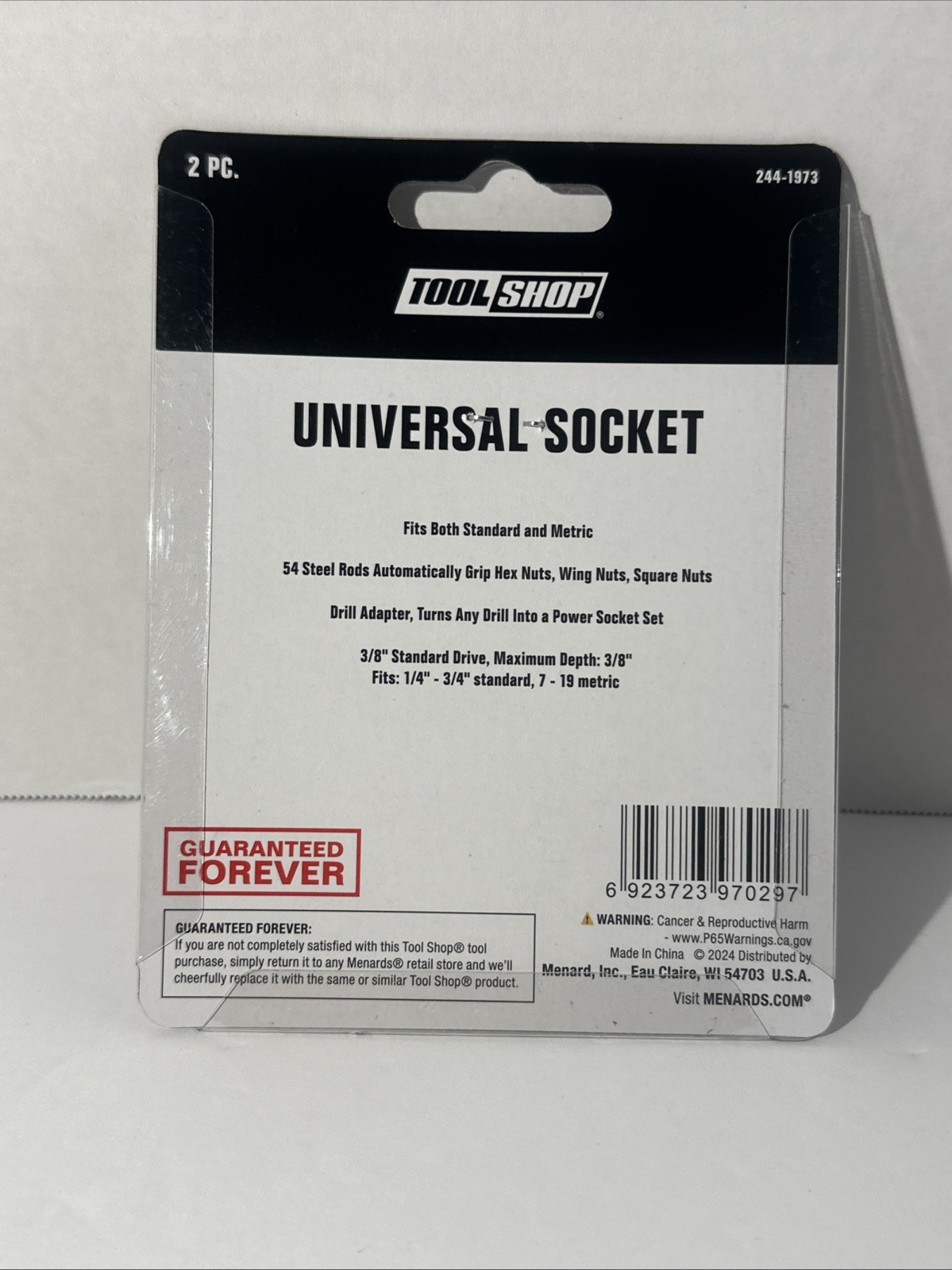 3/8″ Drive Universal Socket 2 Piece Set Fits 1/4″ 3/4″ Standard & 7-19 Metric (L