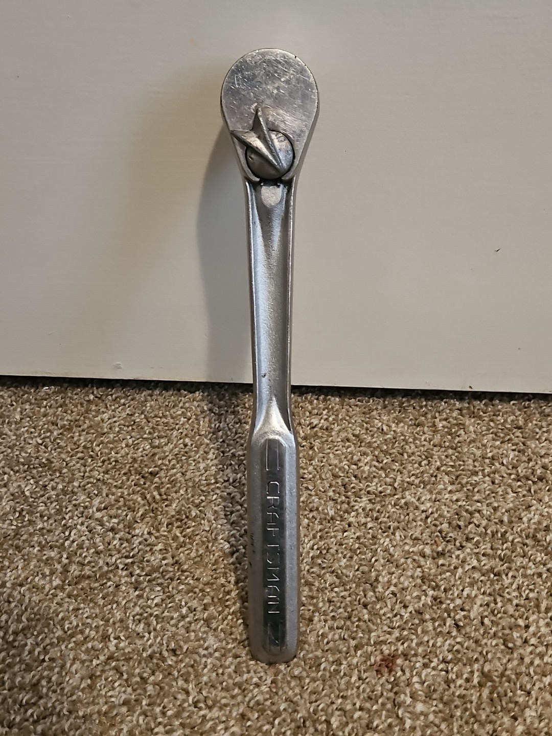 Craftsman USA 1/2″ Drive Flying V Oil Port Ratchet Forged Handle Pear Head Vtg A