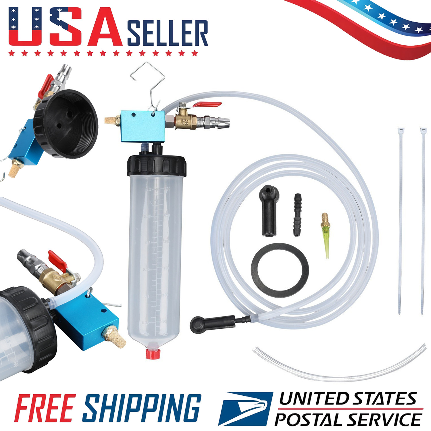 Clutch Brake Bleeder Kit 300ml Fluid Extractor Vacuum Pump Tool for Car Vehicle
