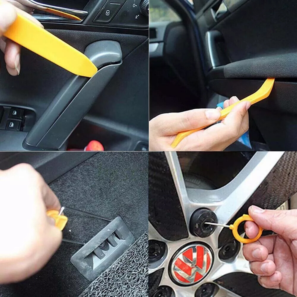 12PCS Plastic Trim Removal Pry Tool Set Car Radio Panel Door Dash Clip Fasteners